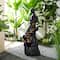 Glitzhome® 39.75" Modern LED 5-Tier Abstract Women Sculpture Outdoor Fountain
